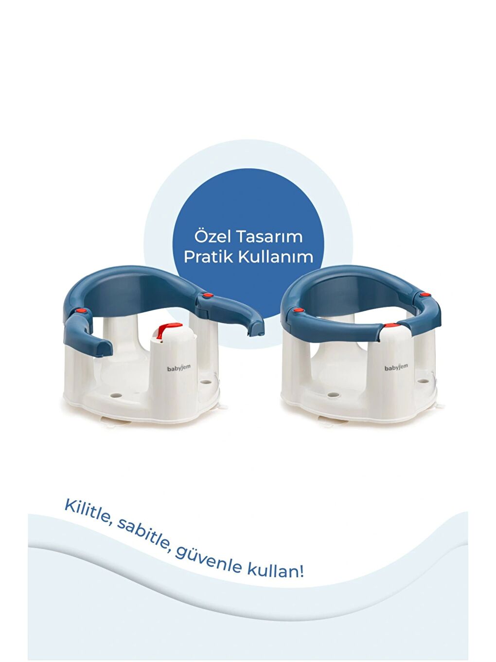 Önden Açılır Mama Sandalye Oturağı Ve Minderi - 2 ' Li Set İndigo Mavi-4