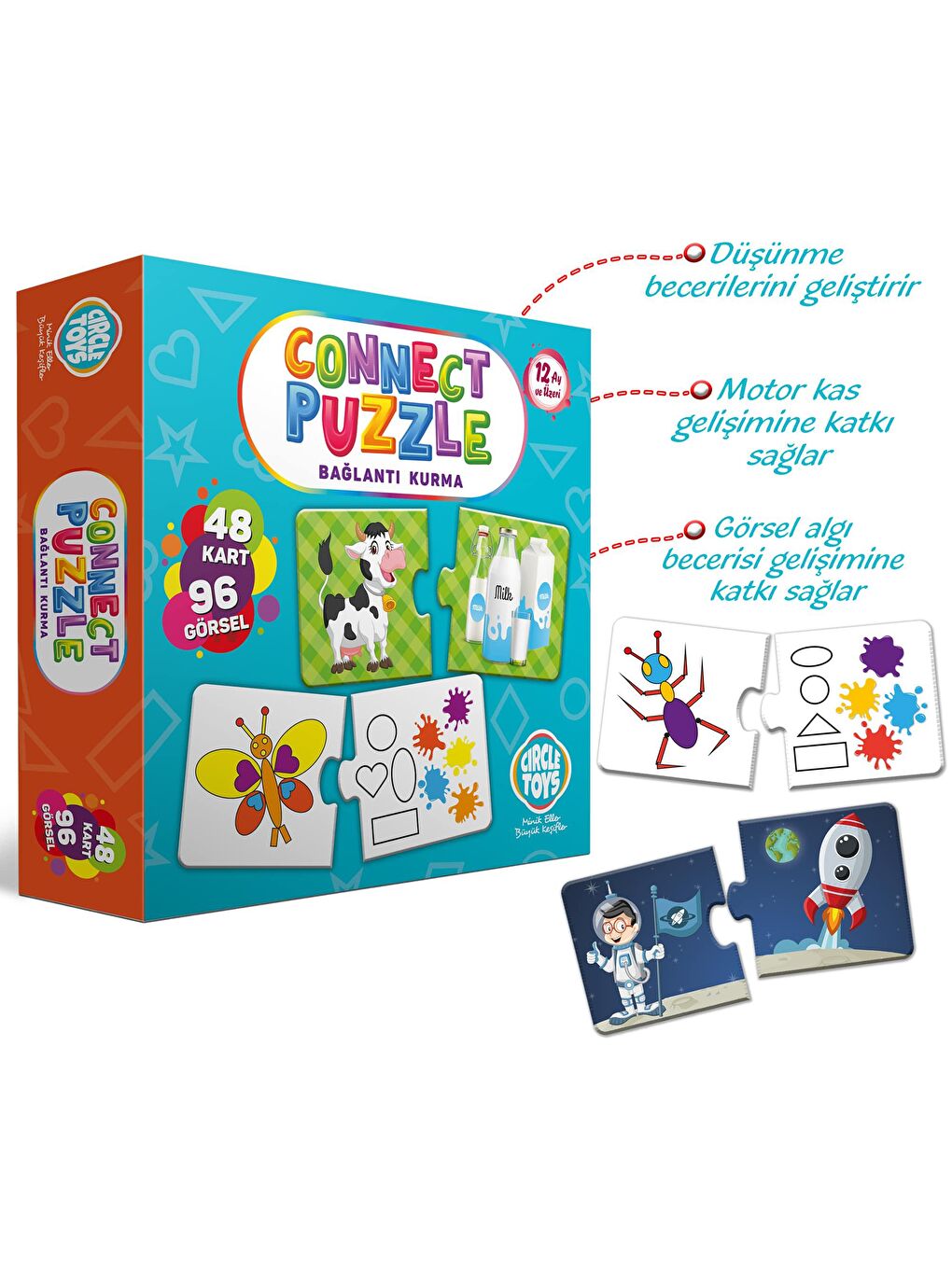 Circle Toys Karışık Connect Puzzle - 2