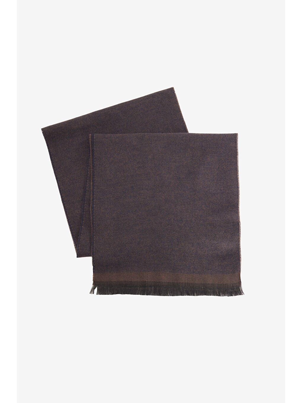 Erkek Kahverengi-Lacivert Desenli Sıcak Tutan Atkı