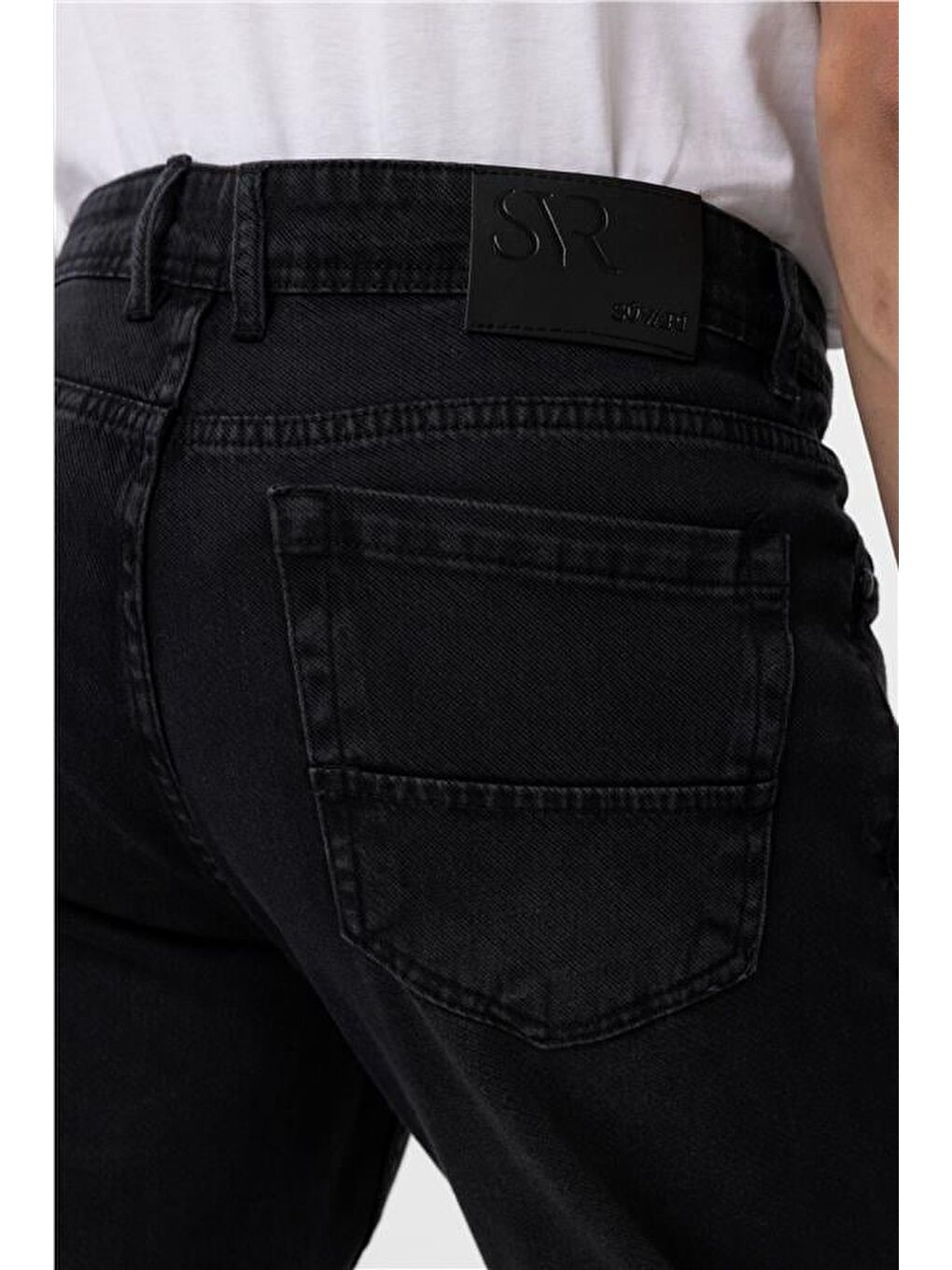 Siyah Regular Denim Pantolon-4