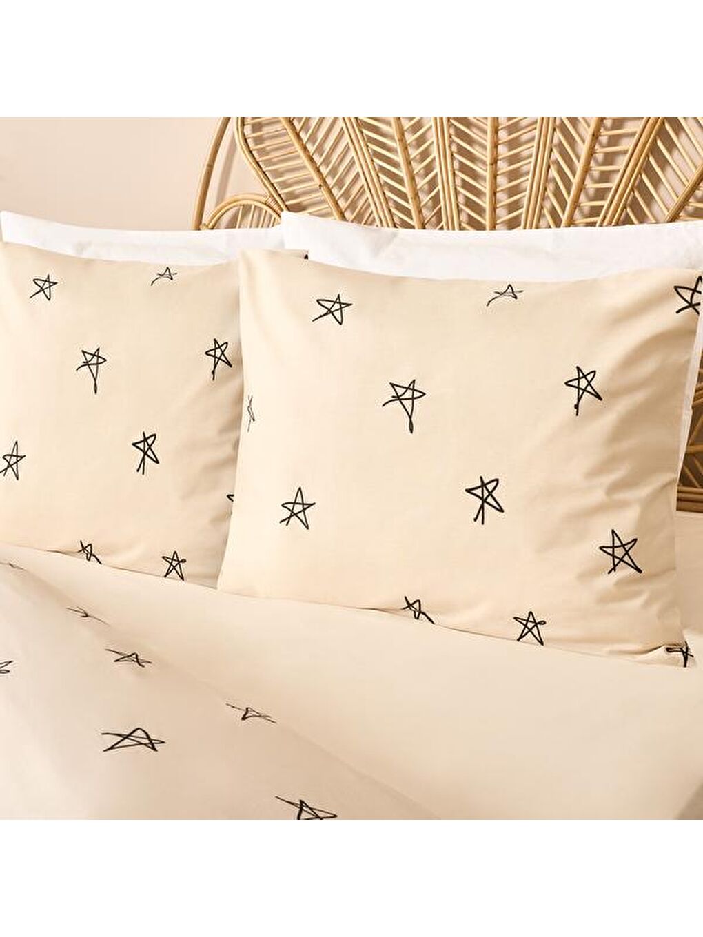 Siyah Soft Celje Çift Kişilik Nevresim Takımı - Beyaz / Antrasit-3