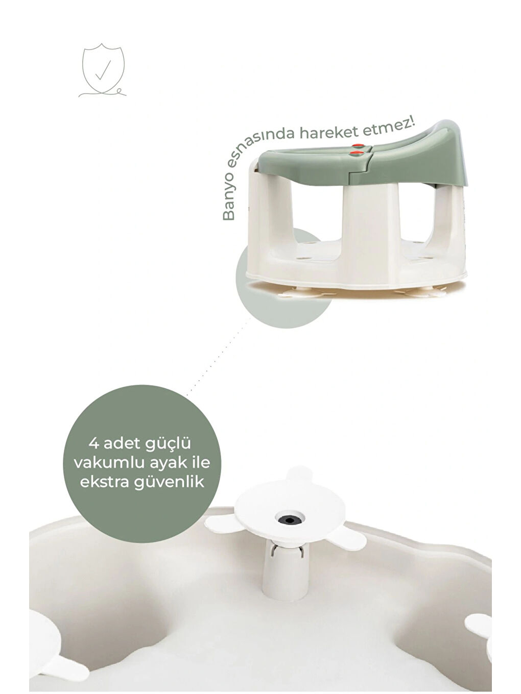 Önden Açılır Mama Sandalye Oturağı Ve Minderi - 2 ' Li Set Soft Yeşil-5