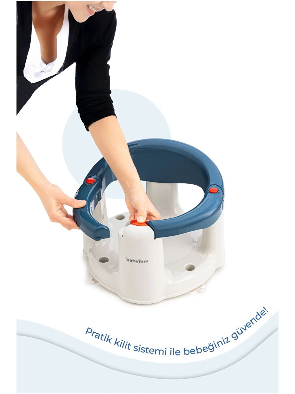 Önden Açılır Mama Sandalye Oturağı Ve Minderi - 2 ' Li Set İndigo Mavi-6