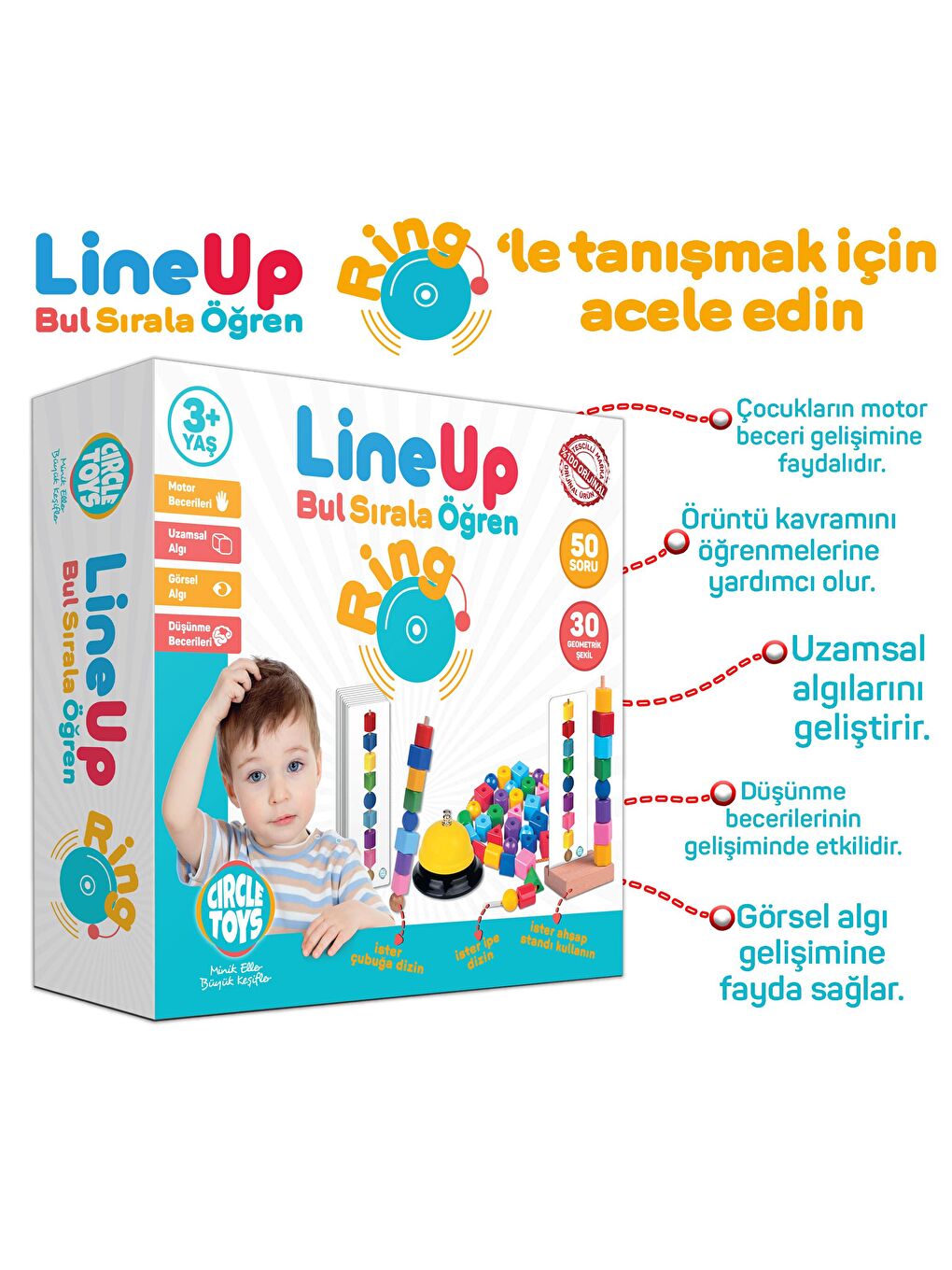 Circle Toys Karışık Line Up Ring - 3