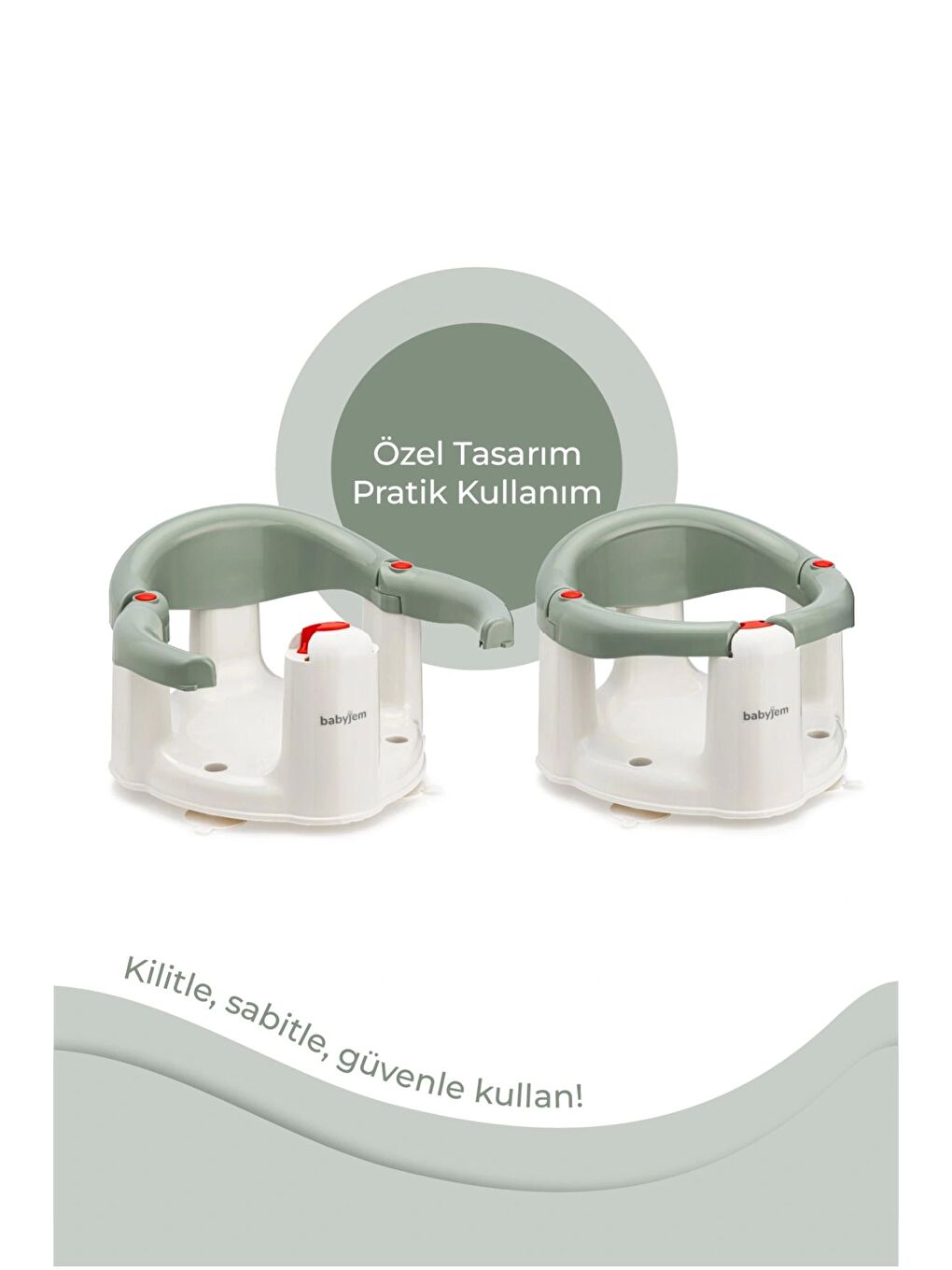 Önden Açılır Mama Sandalye Oturağı Ve Minderi - 2 ' Li Set Soft Yeşil-6