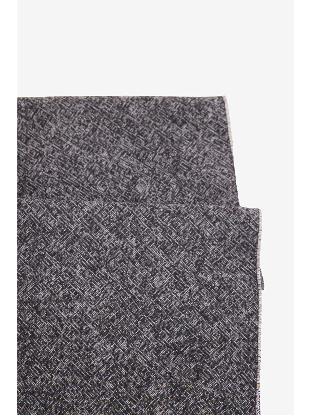 Erkek Siyah-Gri Desenli Standart Fit Atkı-1