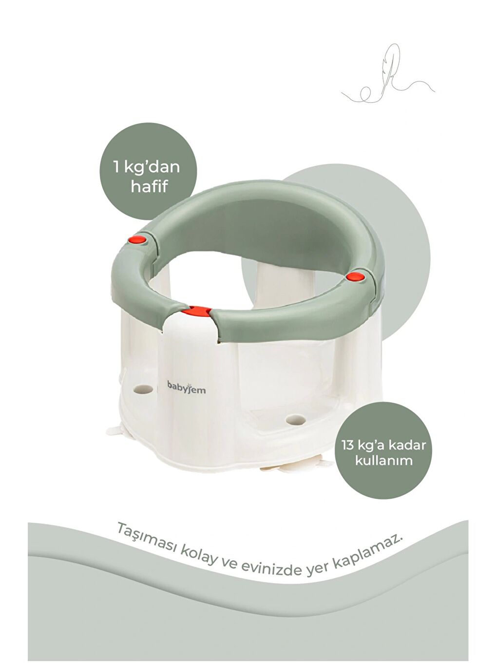 Önden Açılır Mama Sandalye Oturağı Ve Minderi - 2 ' Li Set Soft Yeşil-7