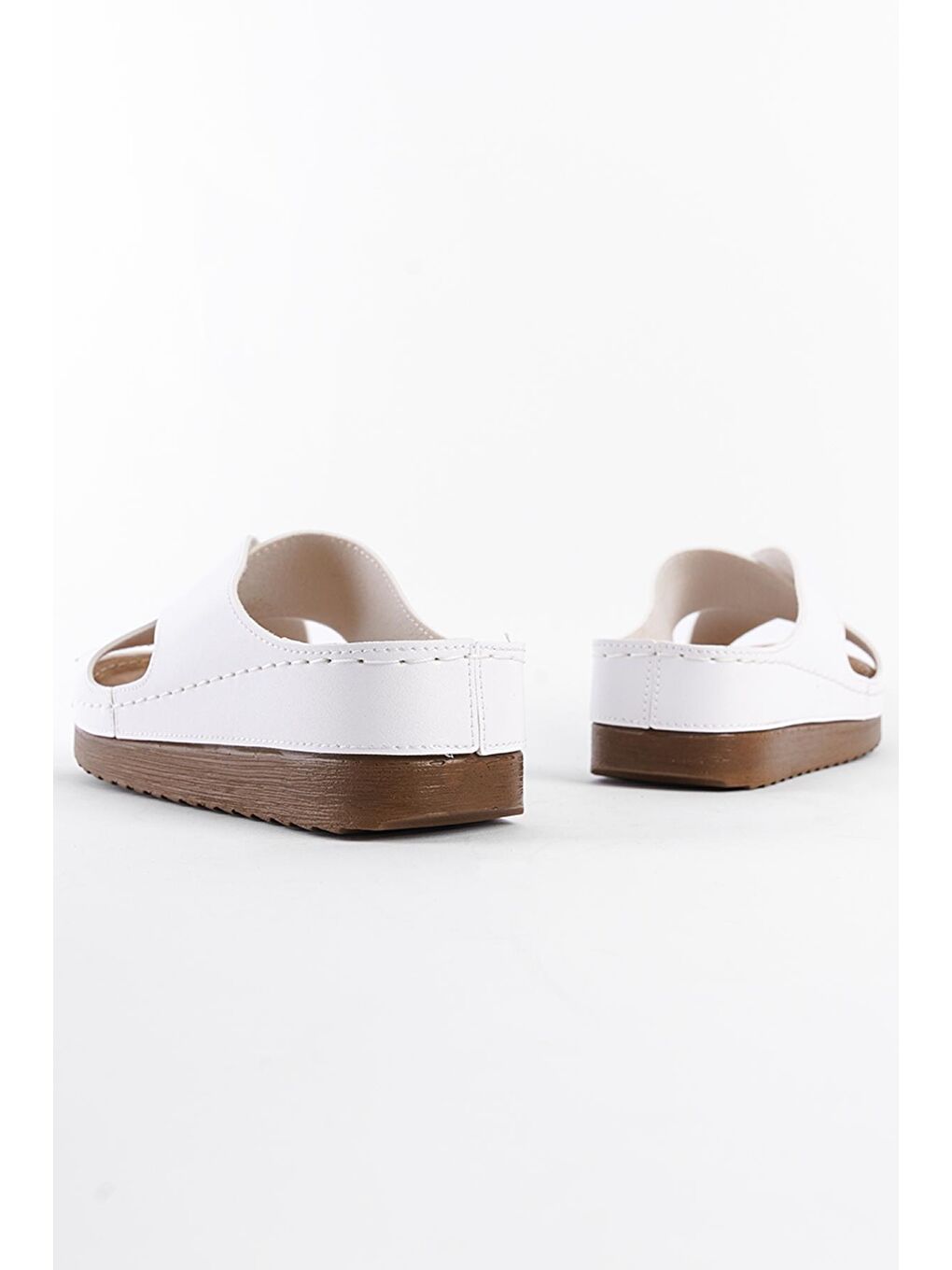 Beyaz Z0632 Kadın Konfor Anatomic Terlik-2