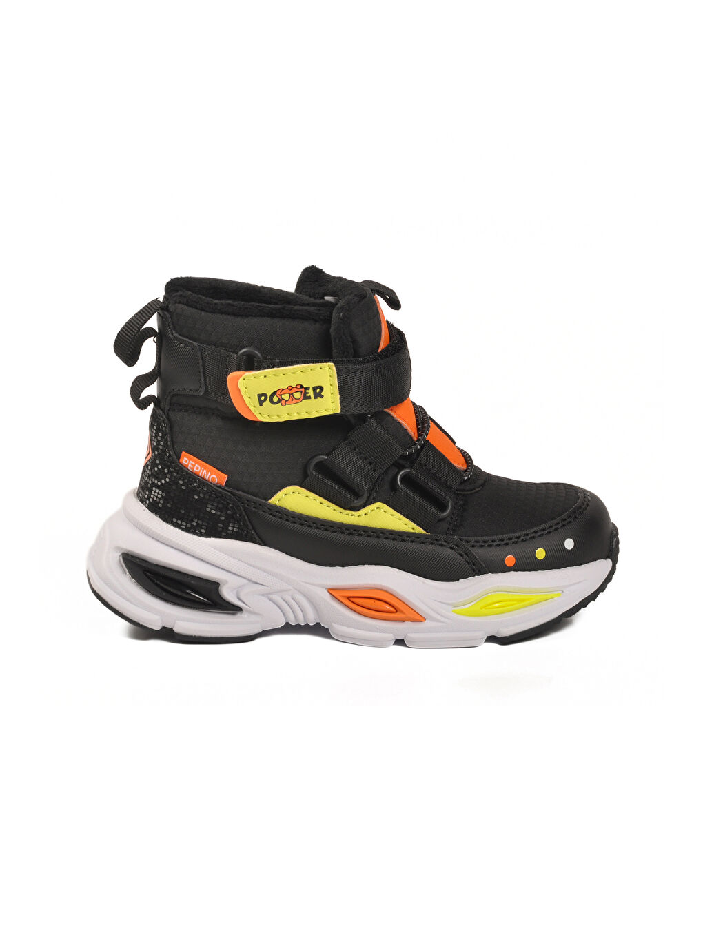 Siyah Cırlı İçi Kürklü Kaymaz Soğuğa Dirençli Erkek Çocuk Bot 2087 P-1