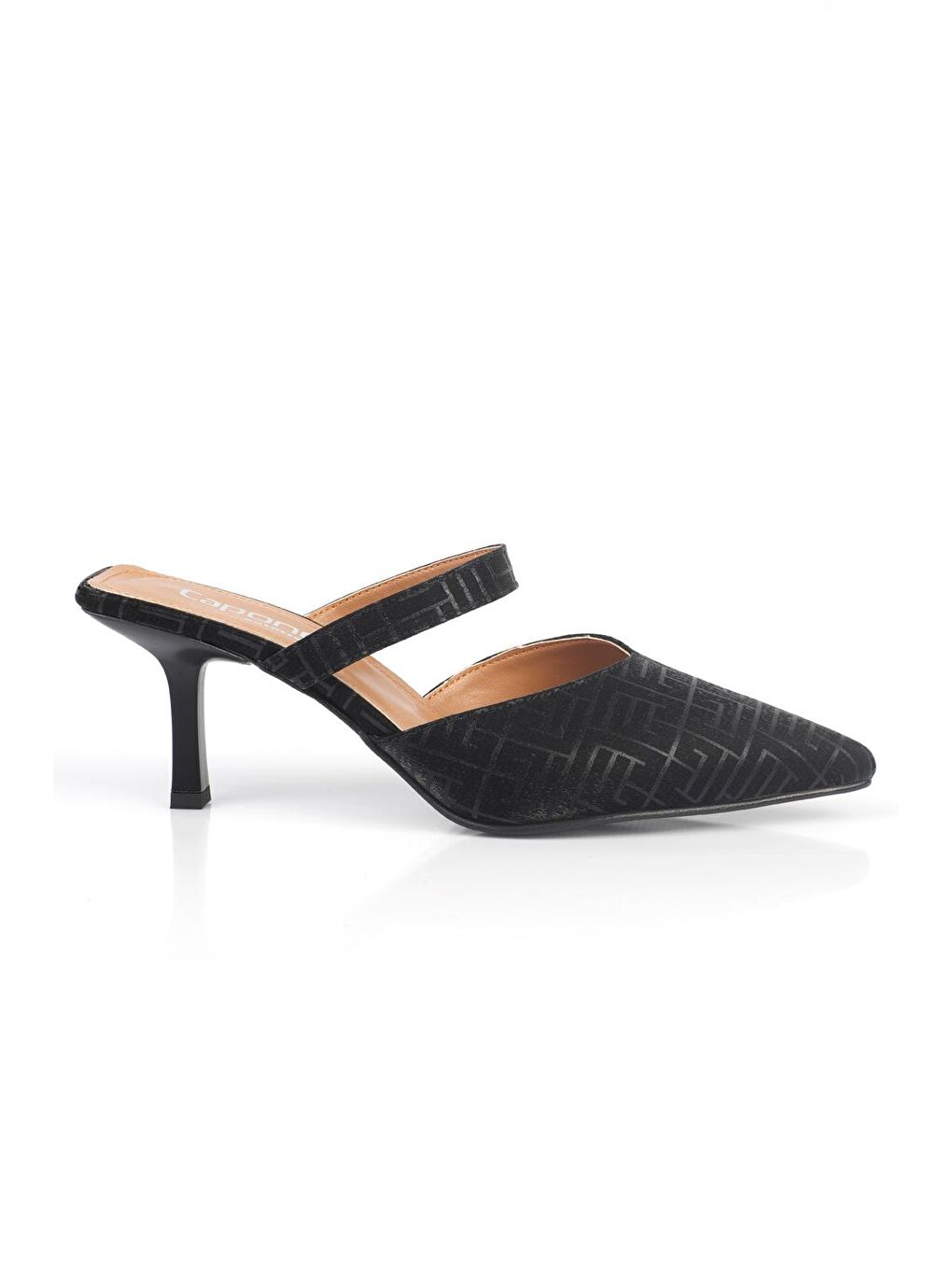 Siyah Kadın Topuklu Terlik-2