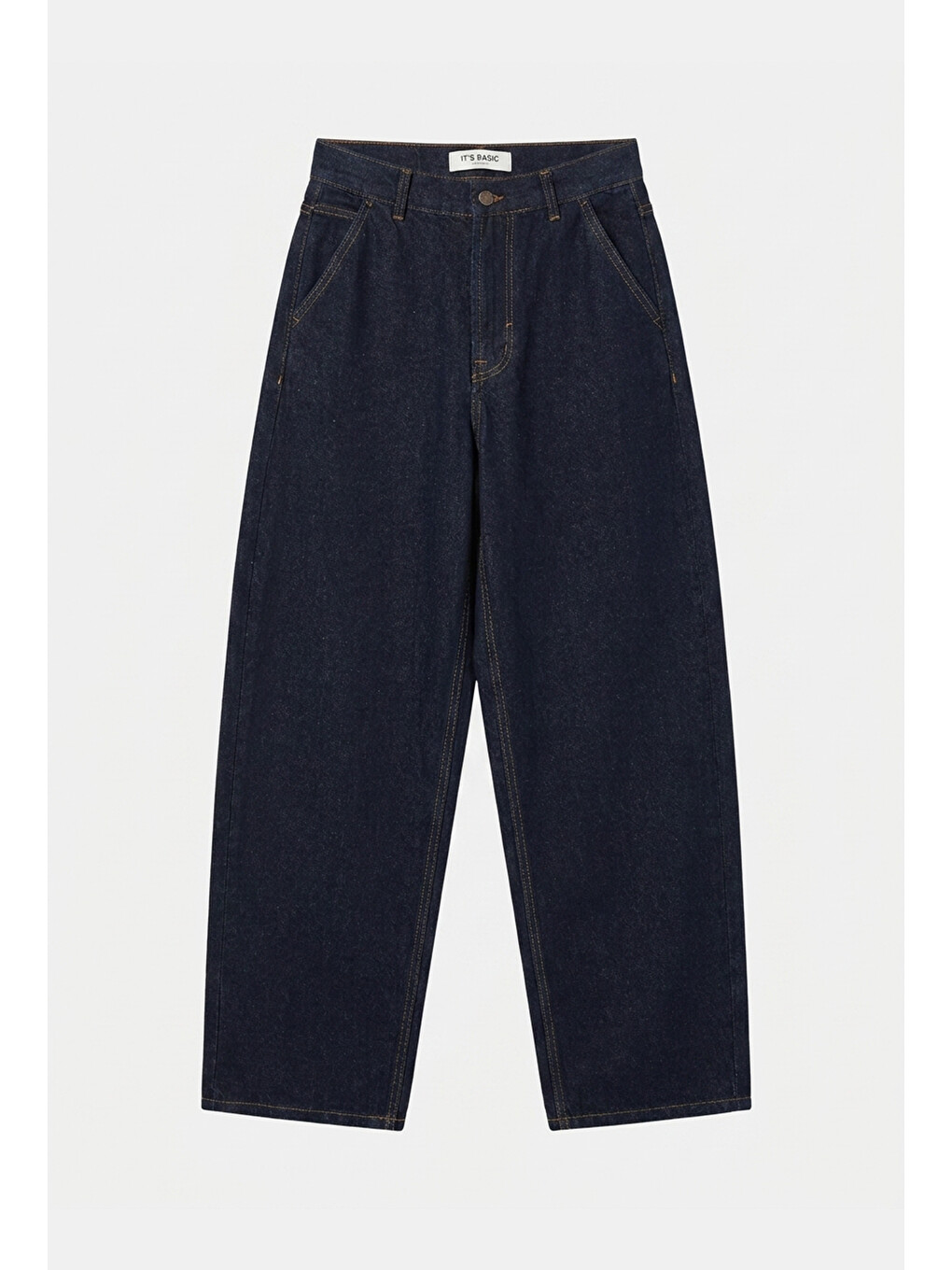 Kadın İndigo Selvedge 7w6-50 Skater Fit Bol Kesim Denim Jean