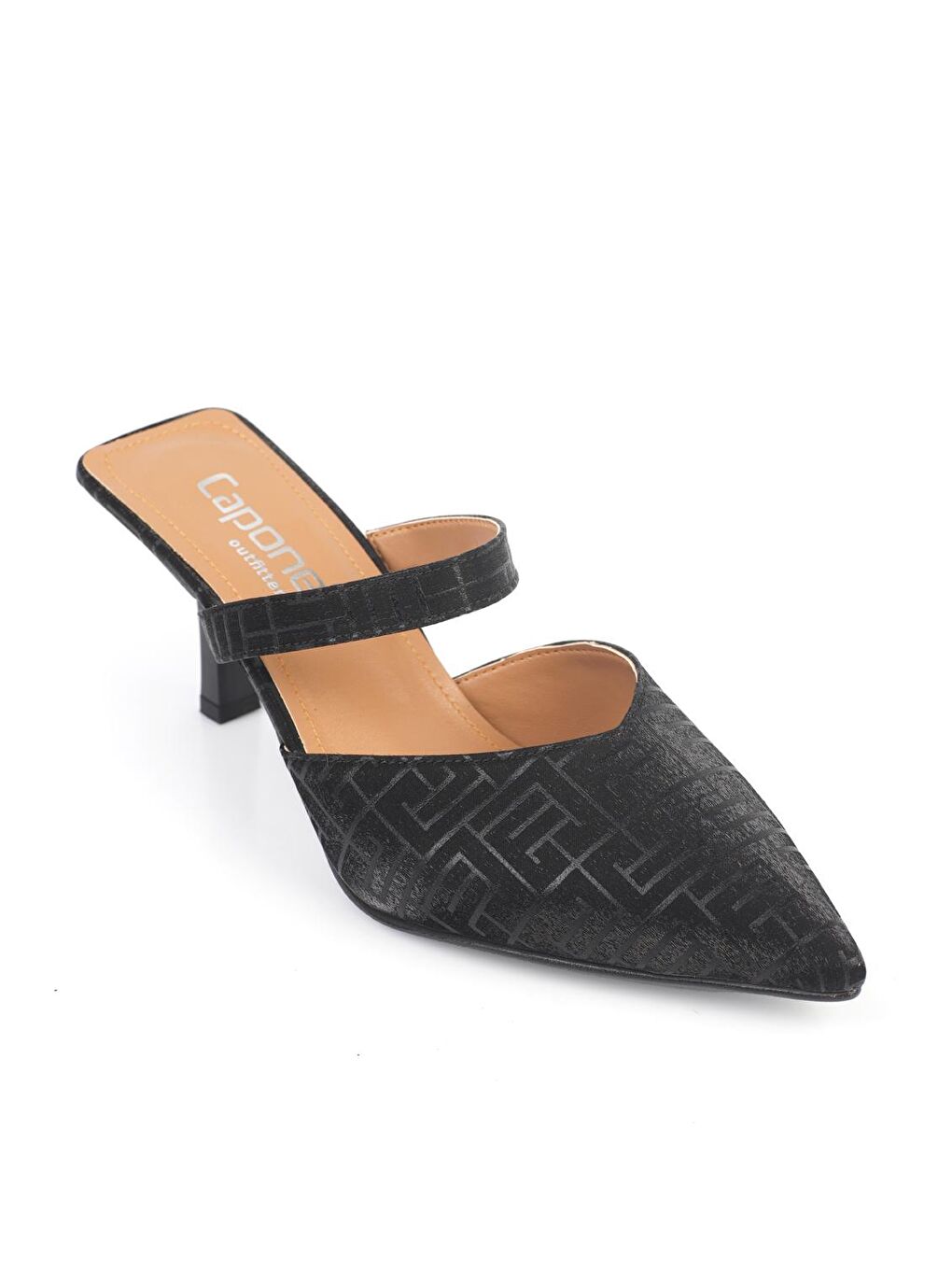 Siyah Kadın Topuklu Terlik-3