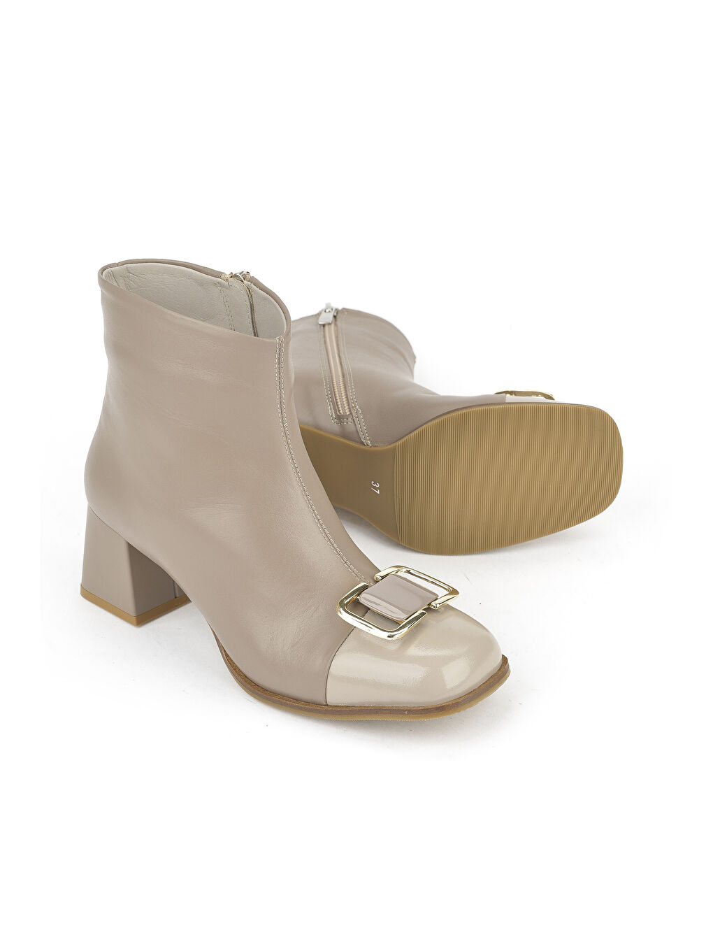 Bej Kadın Hakiki Deri Bot 1531050Z26104557K Vizon-3