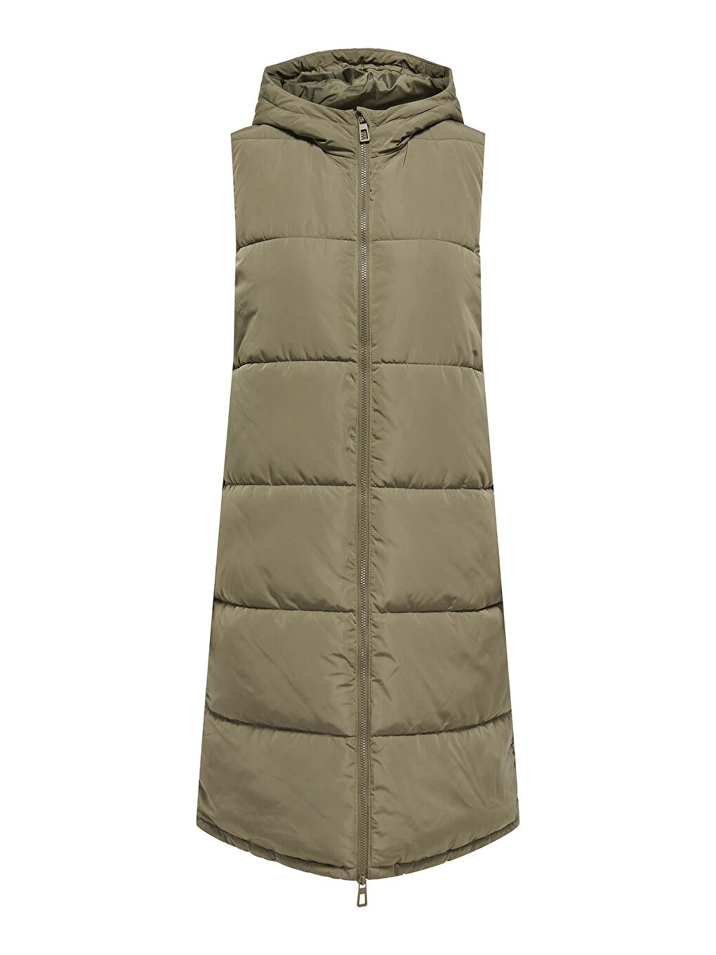 Yeşil Onlalina Kapitoneli Regular Fit Uzun Yelek 15241995-3