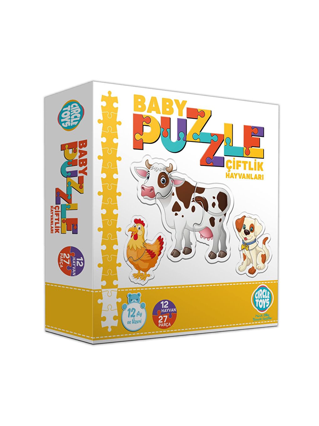 Circle Toys Karışık Baby Puzzle Çiftlik Hayvanları - 1