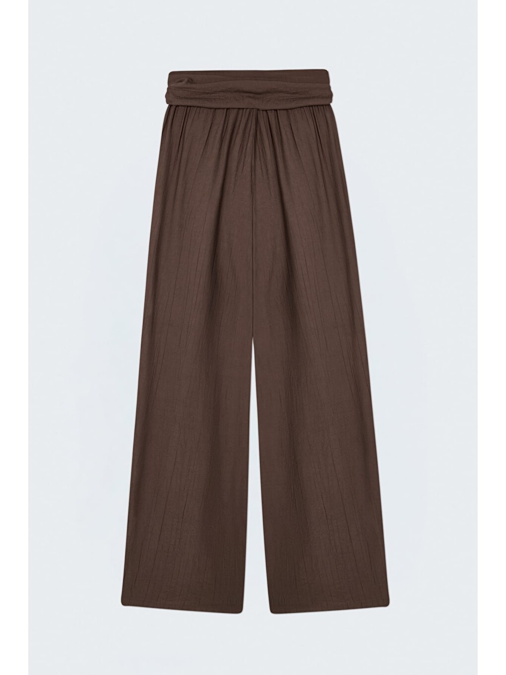 Kahverengi Kuşaklı Pantolon - Kahve-5