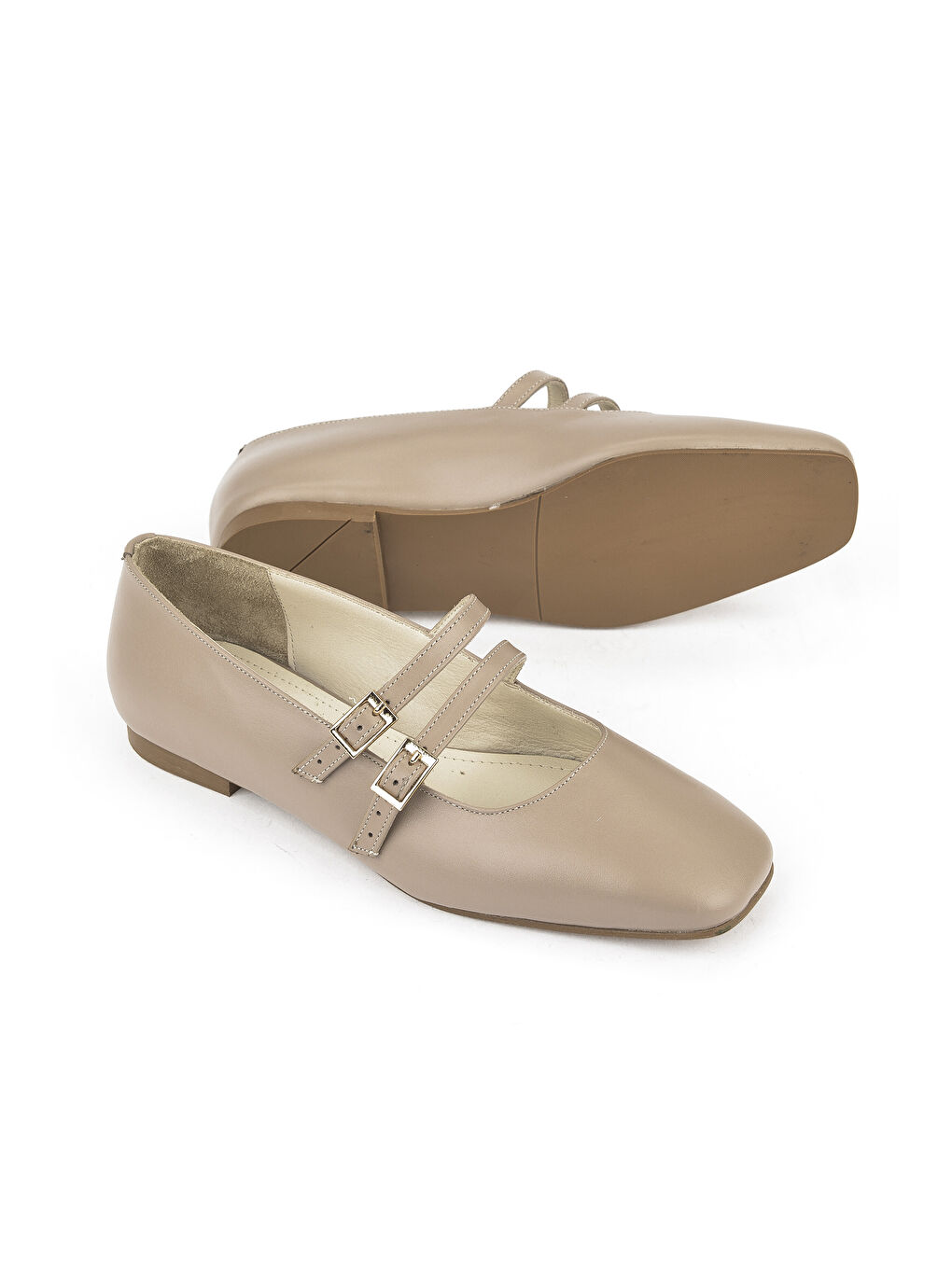 Bej Kadın Hakiki Deri Babet 1531054Z3401 Vizon-3