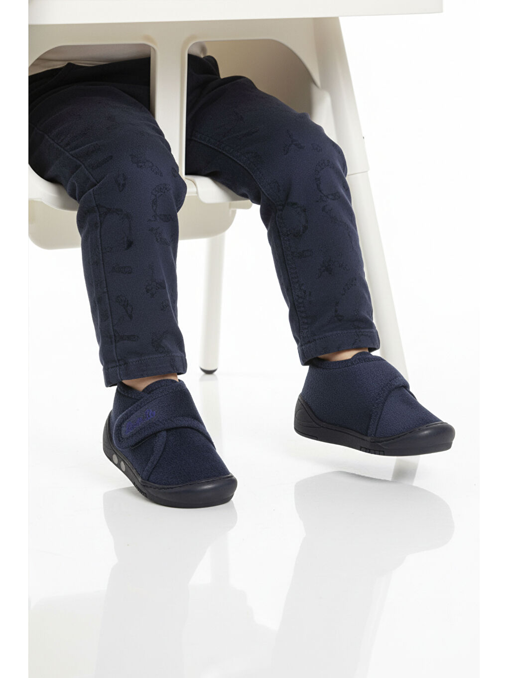 Lacivert Süet Cırtlı Bebek Panduf Ba&Ba 058989 B-0