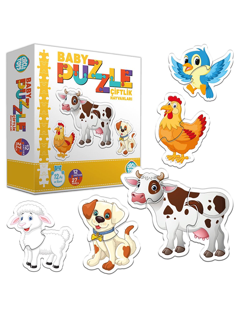 Circle Toys Karışık Baby Puzzle Çiftlik Hayvanları - 3