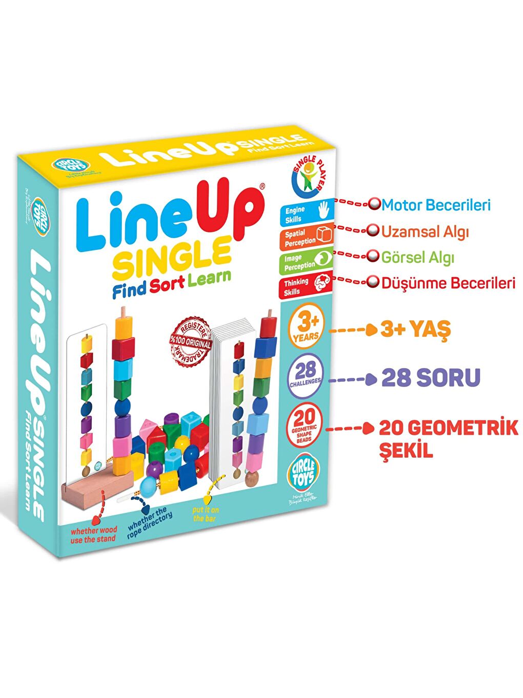 Circle Toys Karışık Line Up Single - 3