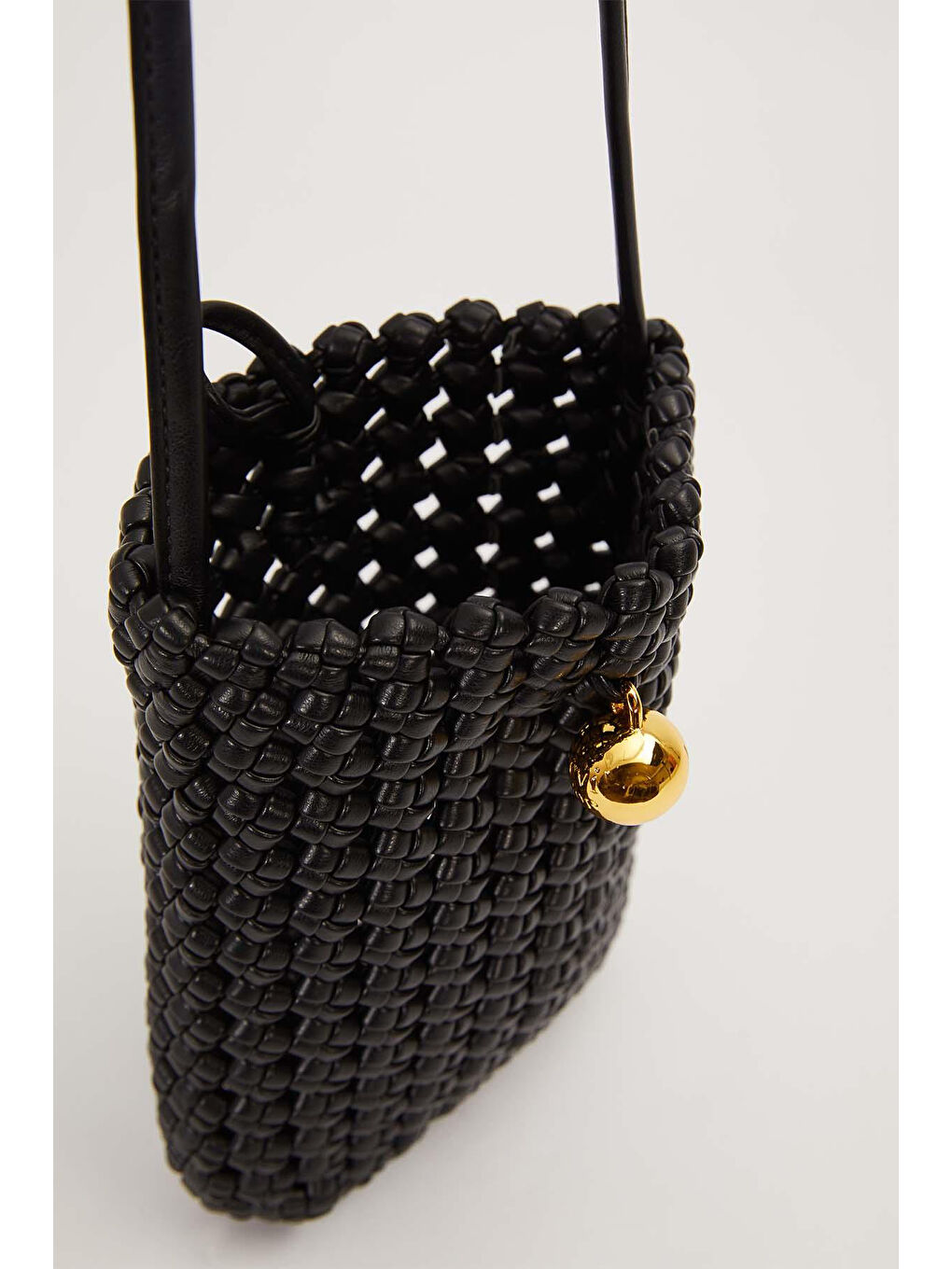 İp Askılı Küçük Boy Yumuşak Deri Çanta 930718 Siyah-1