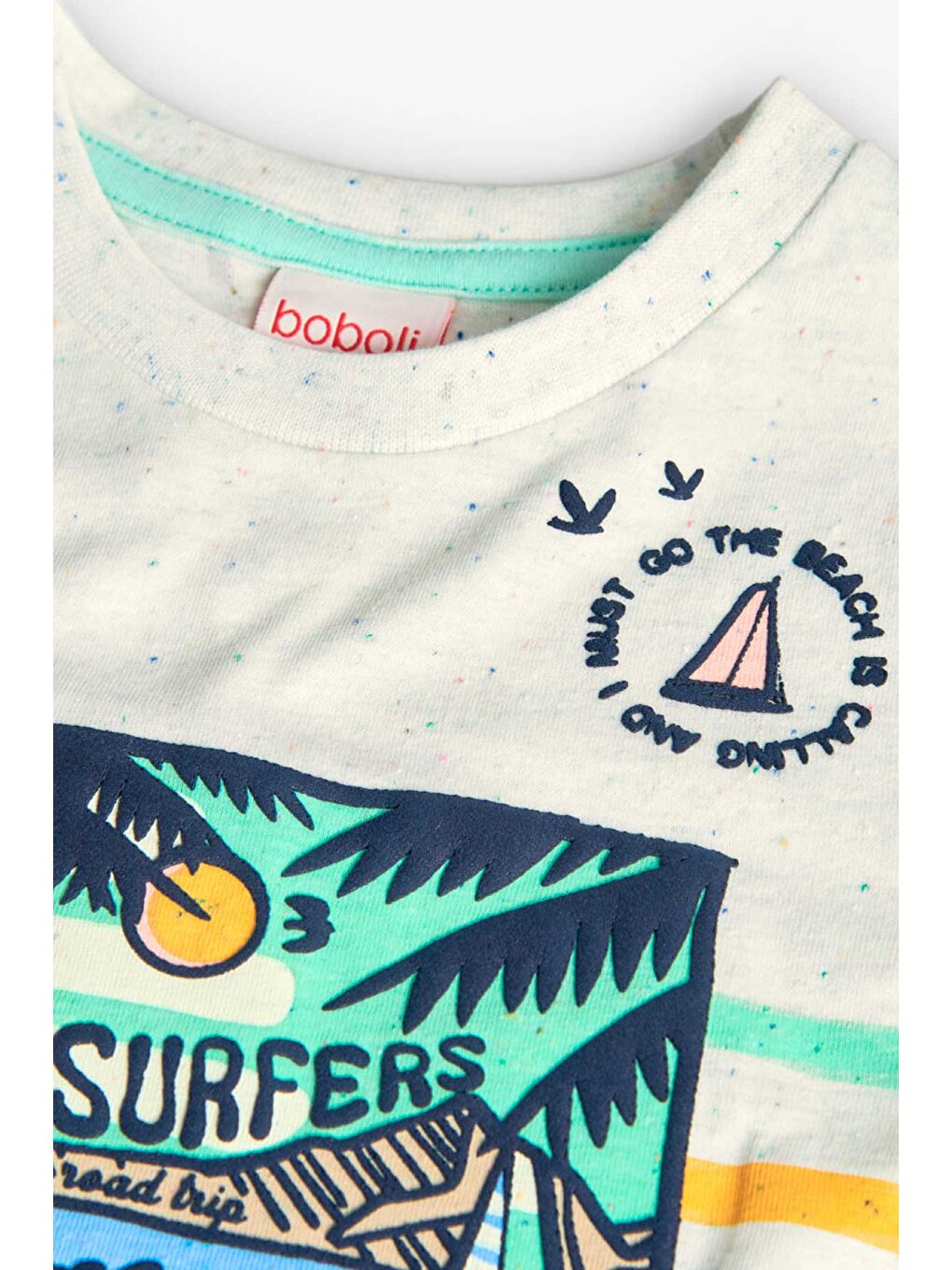 Karışık Surfers Baskılı Erkek Çocuk Tişört-3