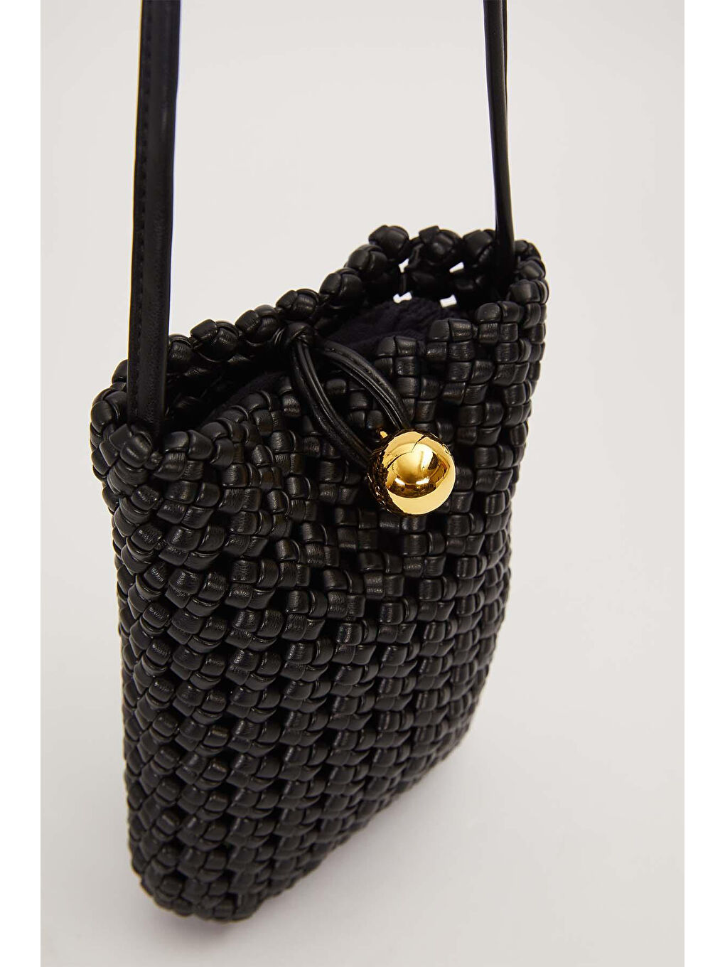 İp Askılı Küçük Boy Yumuşak Deri Çanta 930718 Siyah-2