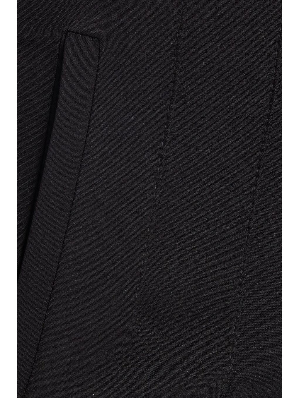 Kadın Relax Fit Rahat Kesim Yüksel Bel Dar Paça Siyah Pantolon-5