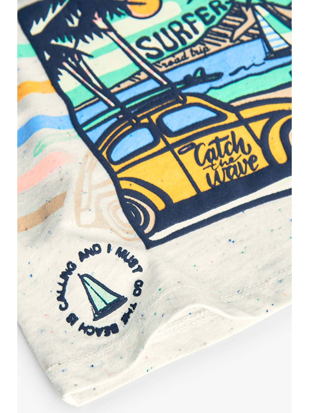Karışık Surfers Baskılı Erkek Çocuk Tişört-4