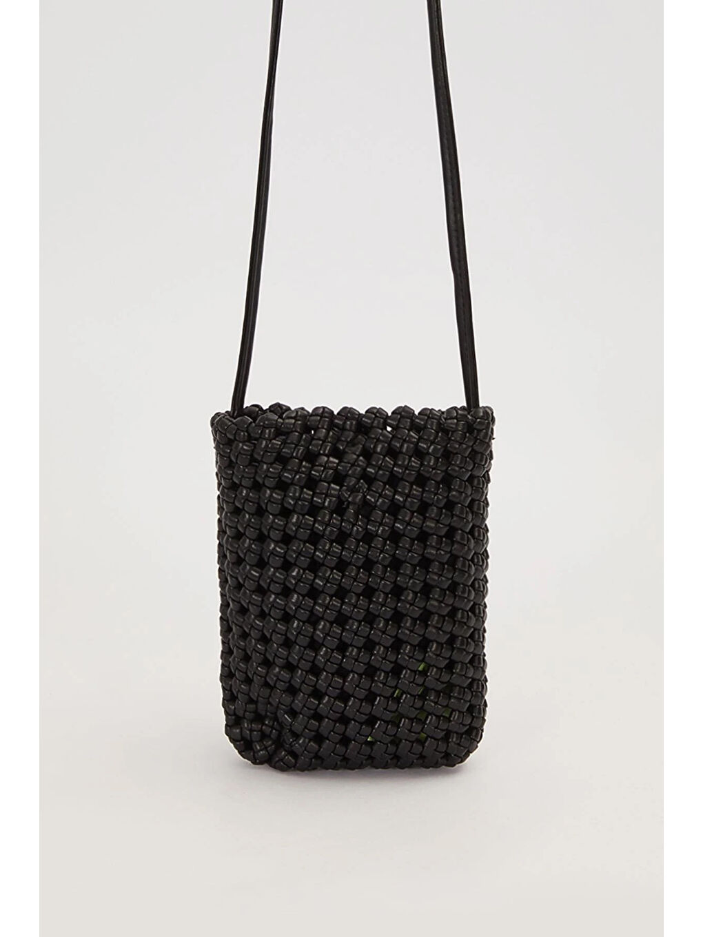 İp Askılı Küçük Boy Yumuşak Deri Çanta 930718 Siyah-3