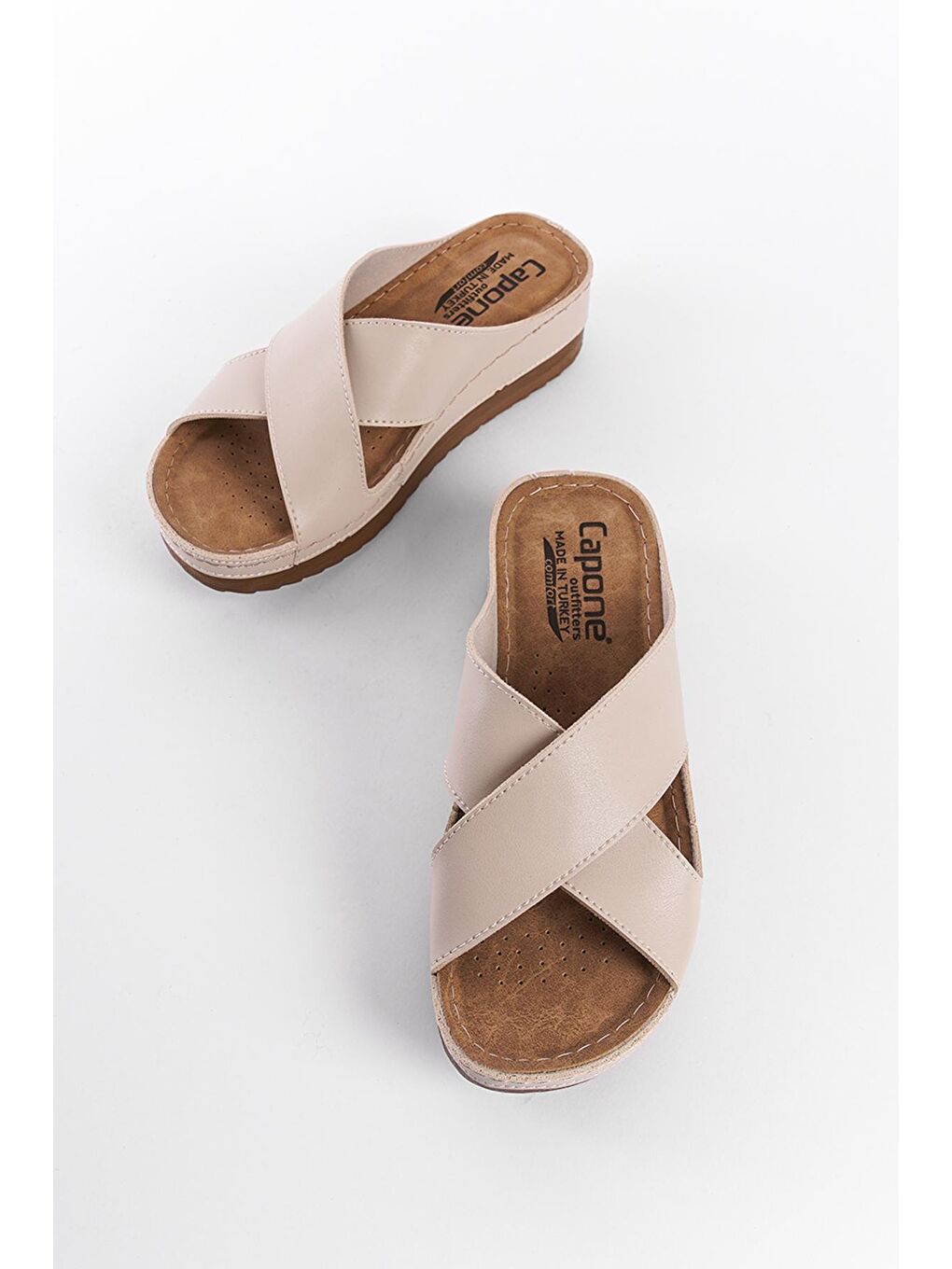 Bej Z0632 Kadın Konfor Anatomic Terlik-3