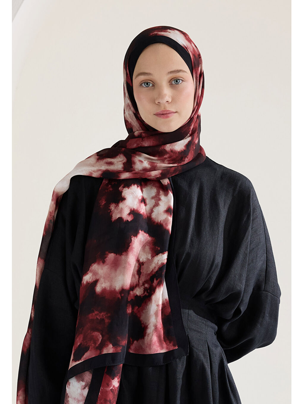 Lola Floş Viskon Şal Bordo