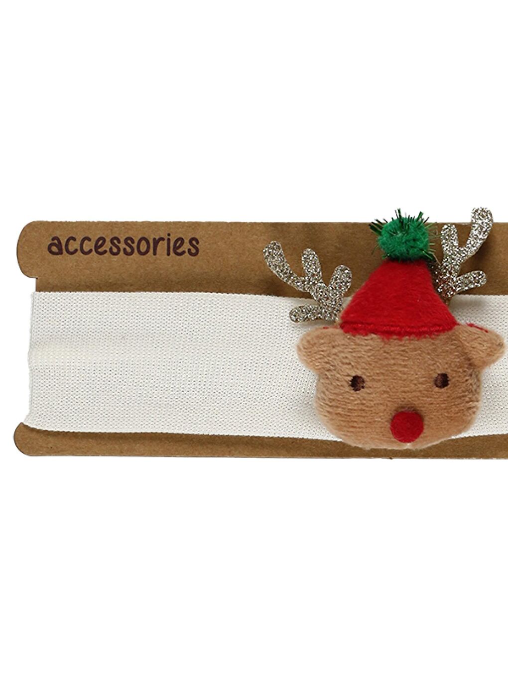 Beyaz Kız Çocuk Yılbaşı Saç Bandı-1