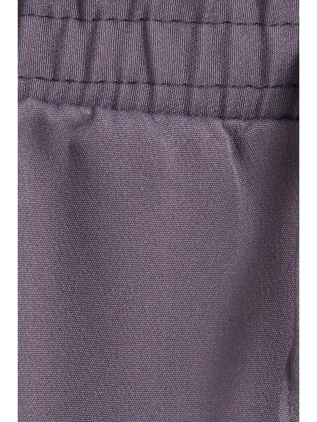 Kadın Relax Fit Rahat Kesim Yüksel Bel Dar Paça Beli Lastikli Bağcıklı Antrasit Pantolon-5