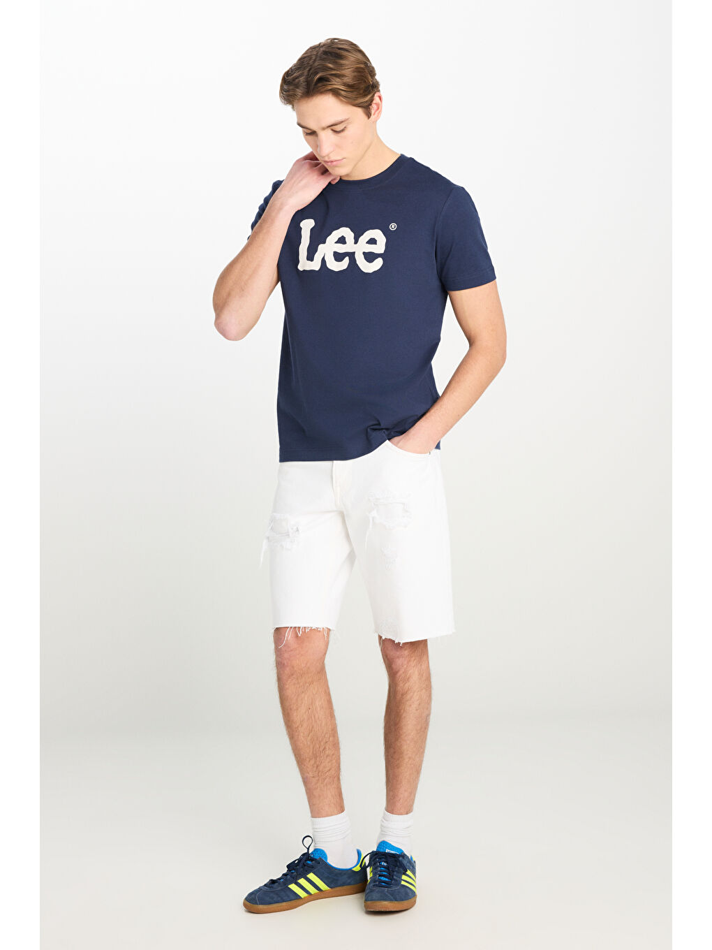 Regular Fit Normal Kesim %100 Pamuk Normal Bel Beyaz Jean Şort-1