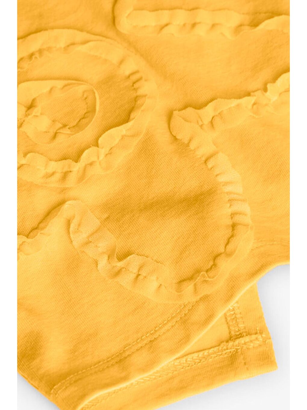 Sarı Çiçek Nakışlı Kız Çocuk Tişört-3