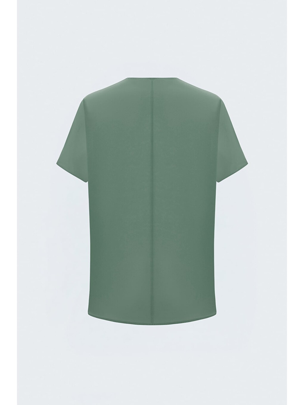 Yeşil Geniş Kısa Kollu Bluz - Mint-6