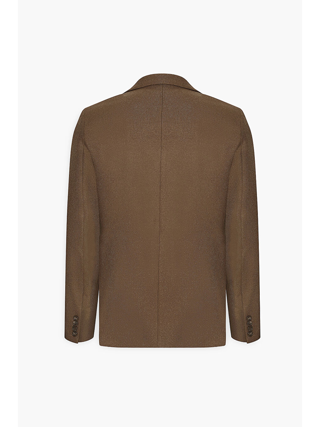 Erkek Kahverengi Slim Fit Dar Kesim Mono Yaka Armürlü Blazer Ceket-9