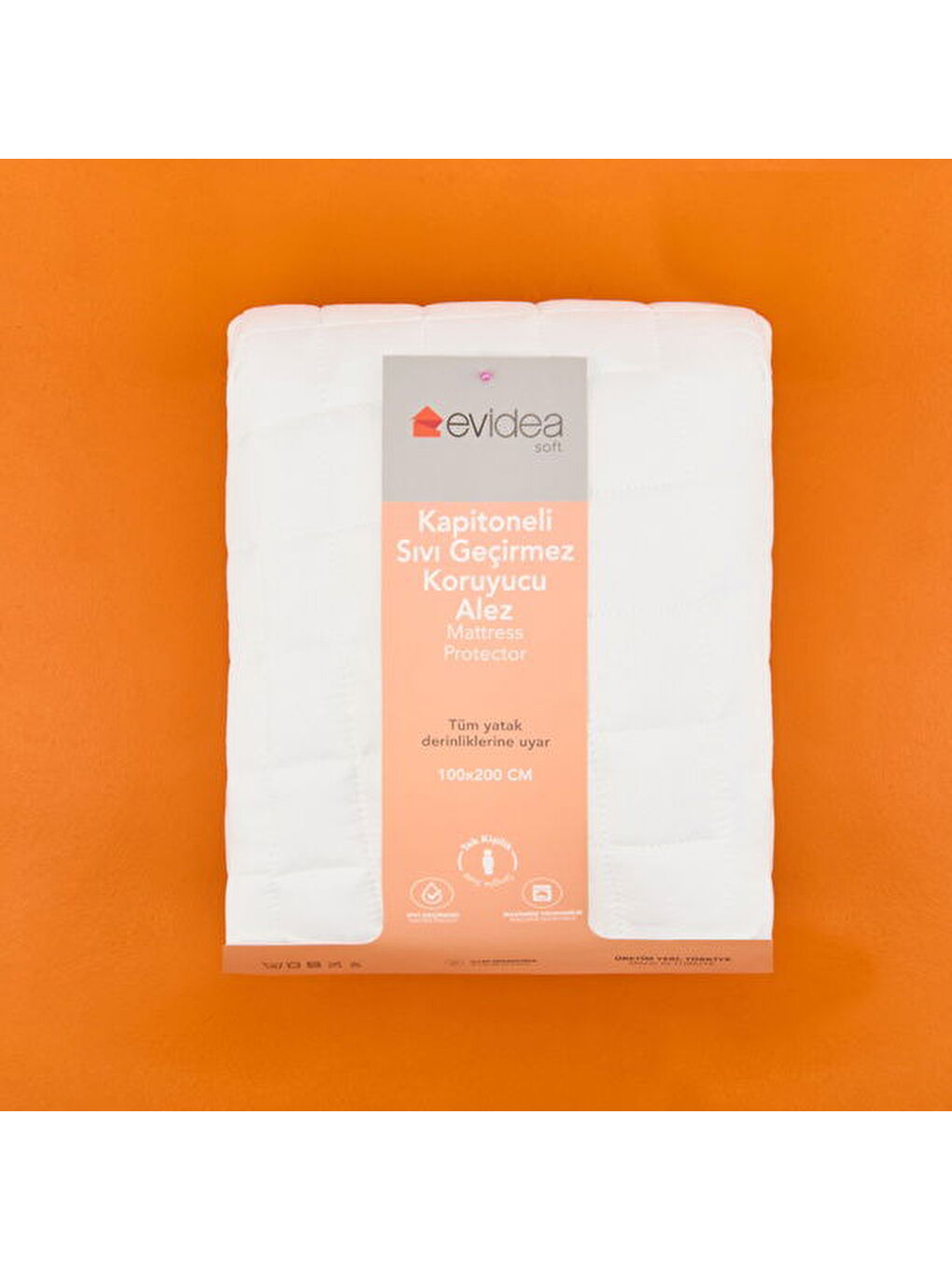 Soft Kapitoneli Sıvı Geçirmez Fitted Çift Kişilik Alez - Beyaz - 160x200 cm-1