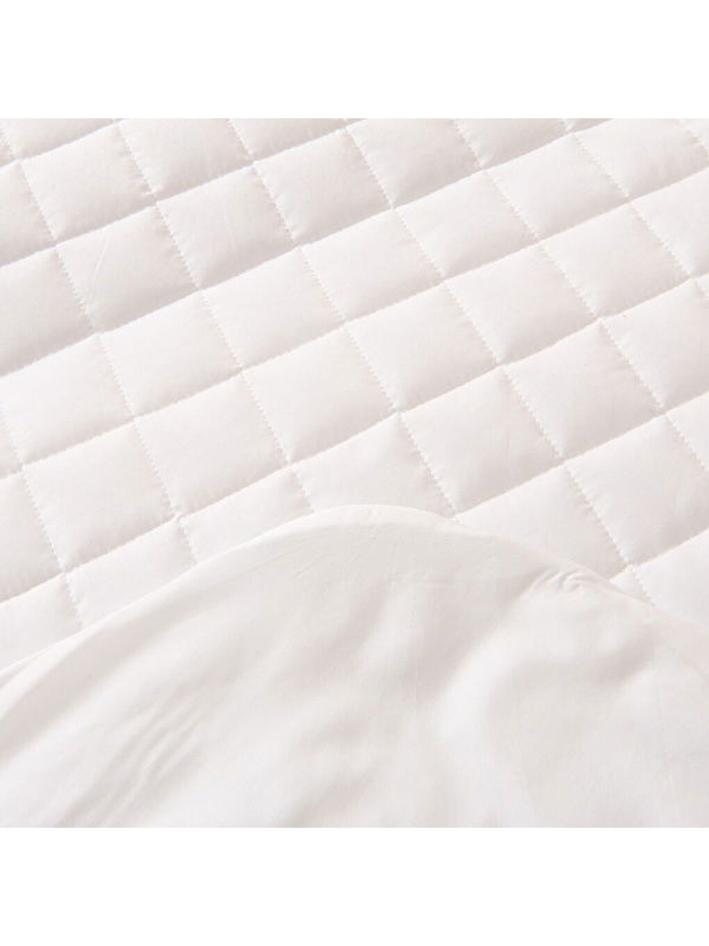 Soft Kapitoneli Sıvı Geçirmez Fitted Çift Kişilik Alez - Beyaz - 160x200 cm-5