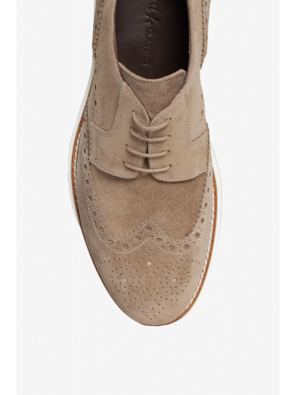 Bej Erkek Vizon %100 Süet Deri Casual Ayakkabı-2