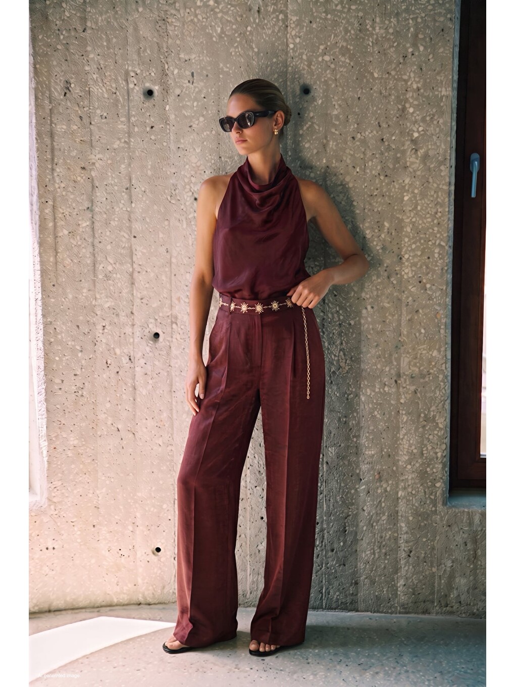 Aura Pantolon - Bordo-1