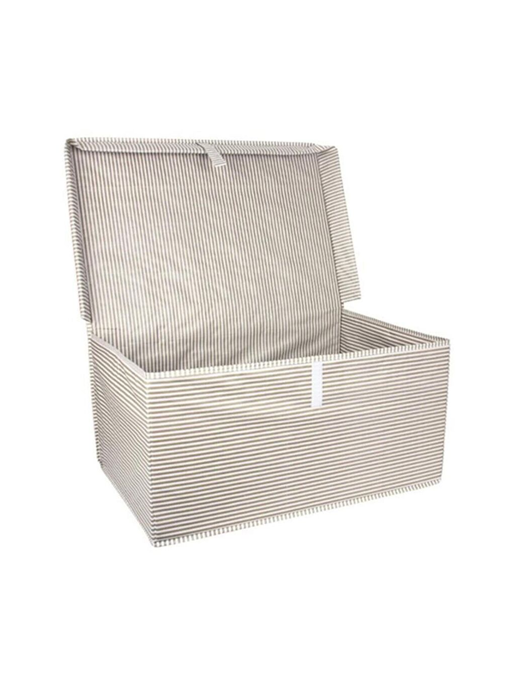 Bej Çizgili Çok Amaçlı 40 x 30 x 26 cm Hurç-3