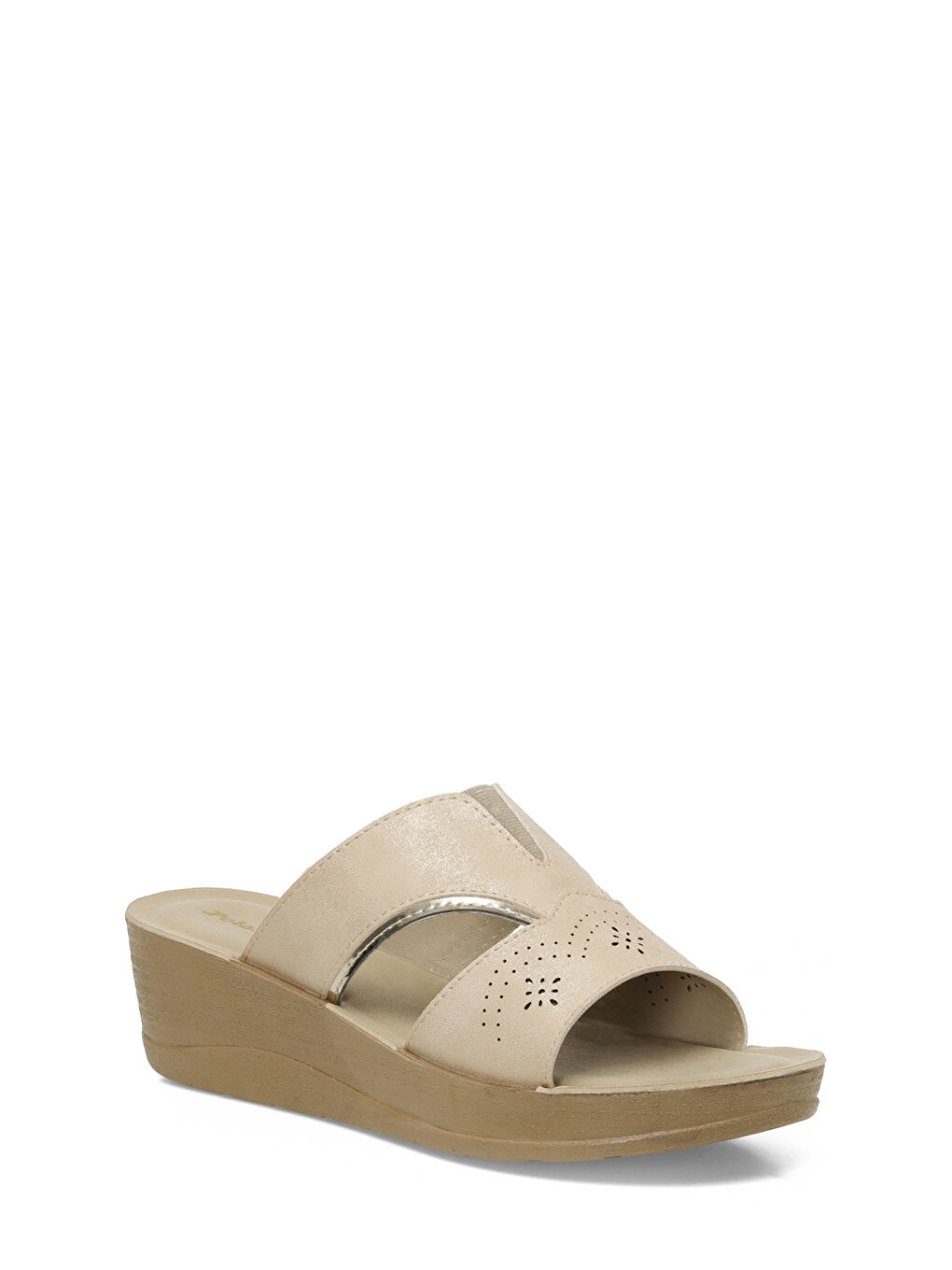 Bej 407028.Z5FX Vizon Kadın Terlik-1