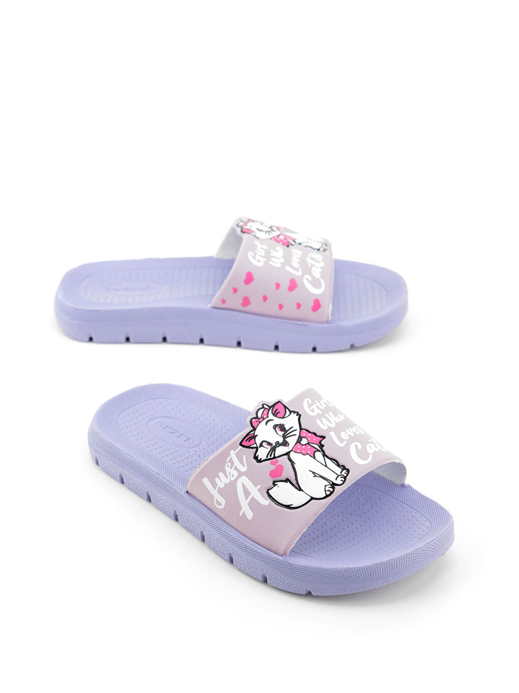 Lila Kız Çocuk Yazlık PU Islak Zemine Uygun Ev Bahçe Banyo Havuz Terlik