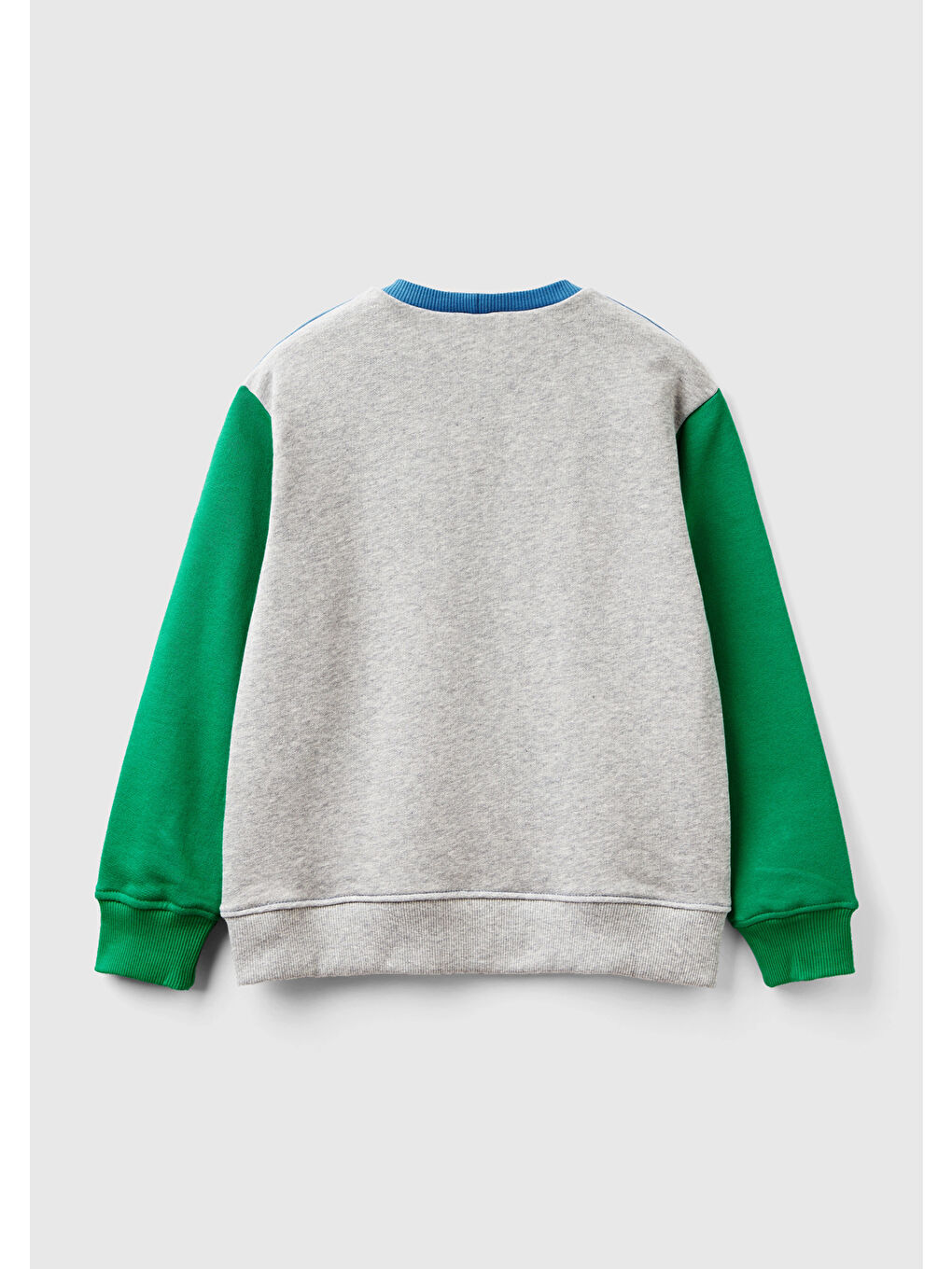 Erkek Çocuk Mavi Mix  Yazılı Bisiklet Yaka Sweatshirt-1