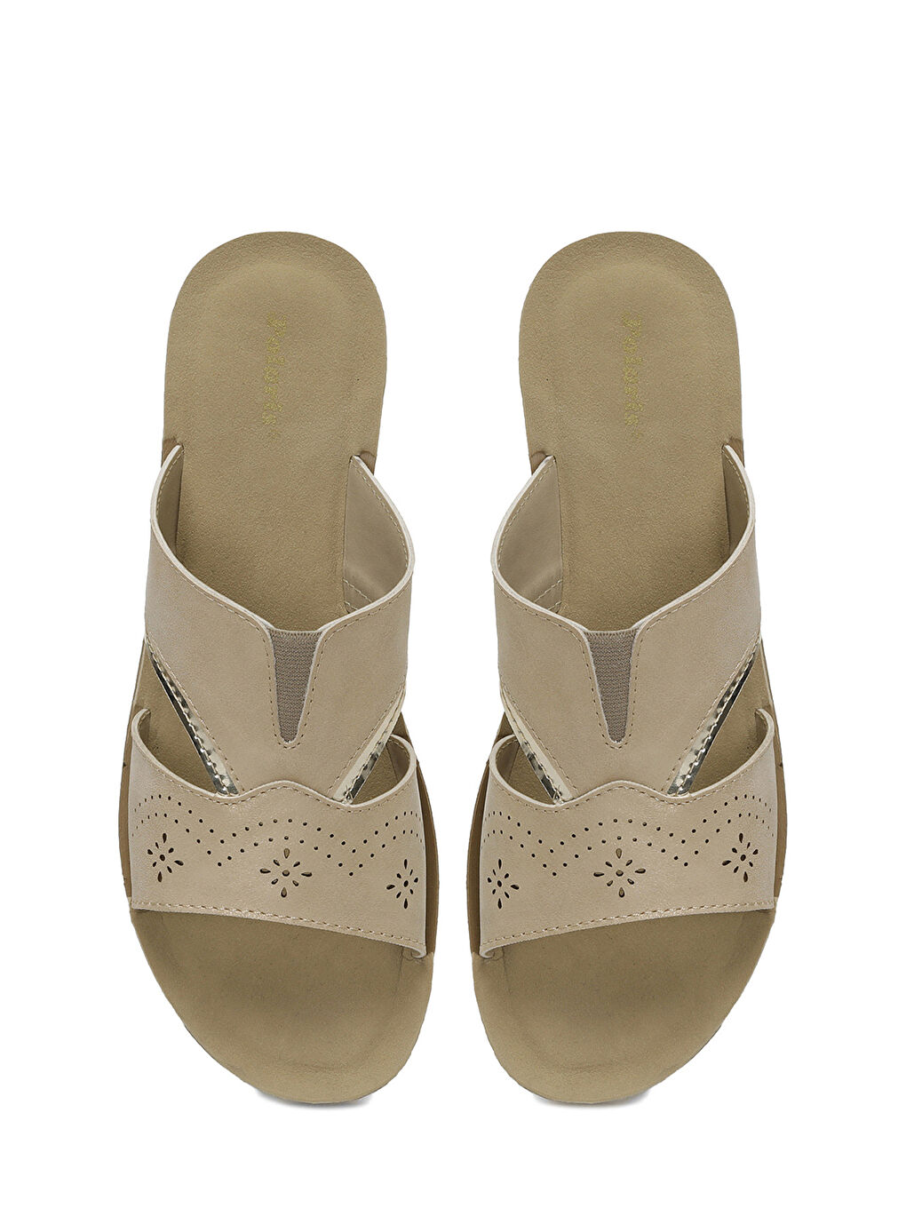 Bej 407028.Z5FX Vizon Kadın Terlik-3