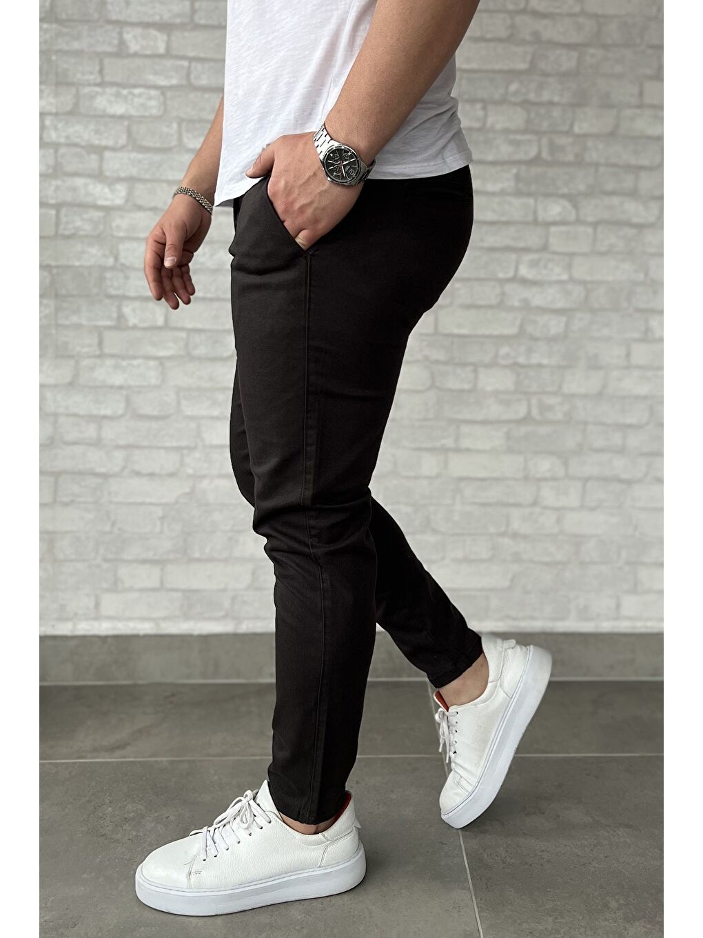 Antrasit Erkek Gabardin Pantolon-1