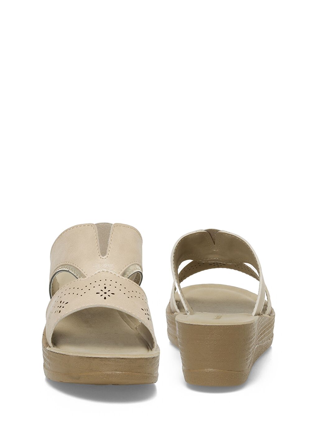 Bej 407028.Z5FX Vizon Kadın Terlik-4