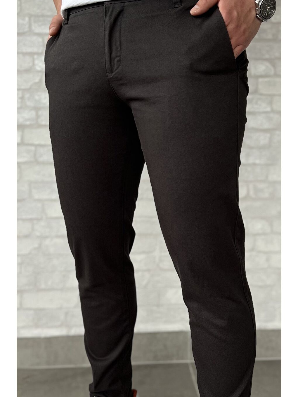 Antrasit Erkek Gabardin Pantolon-3